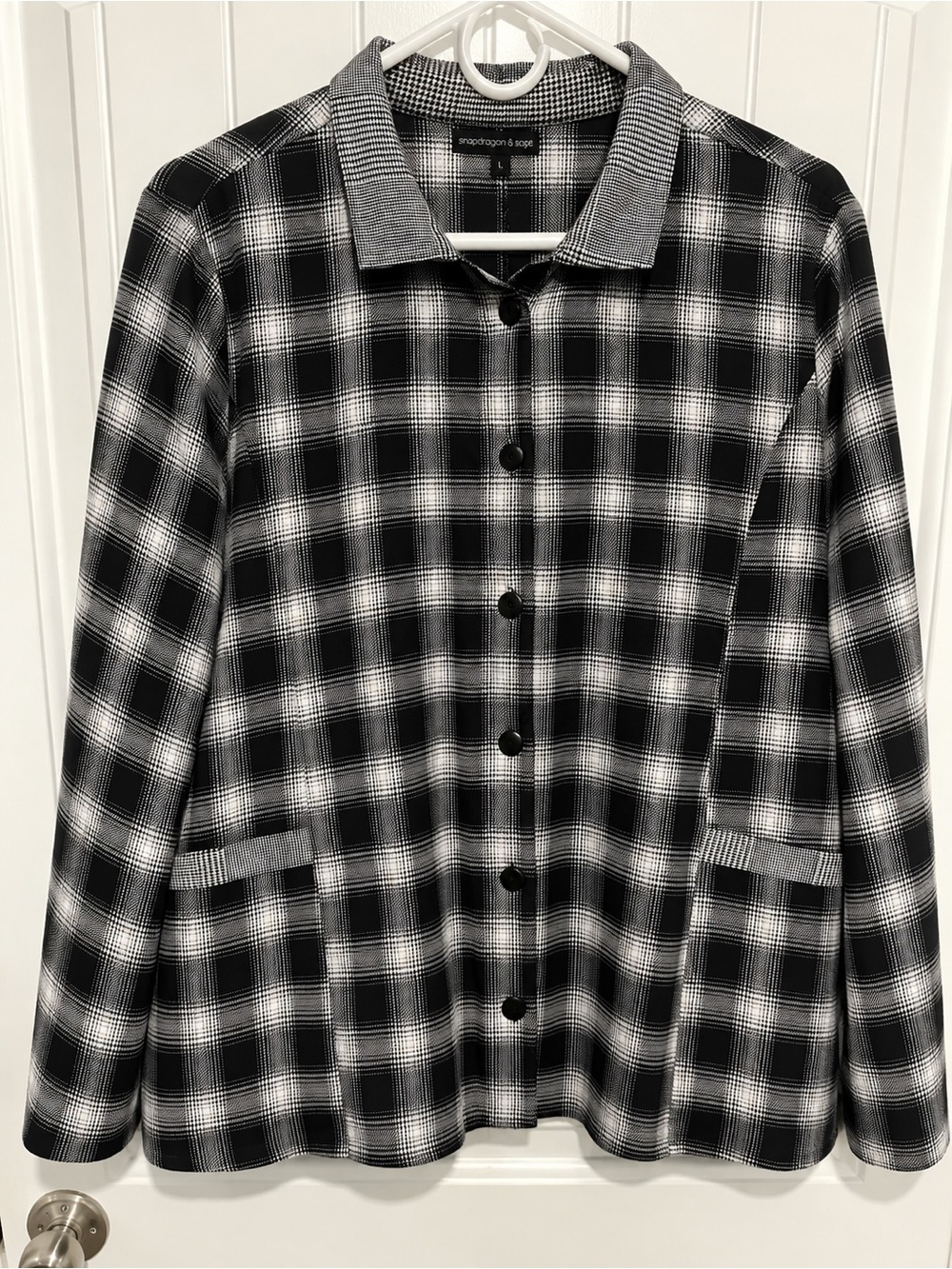 Snapdragon & Twig Louise Jacket Blake Plaid Women XL Cotton NWT